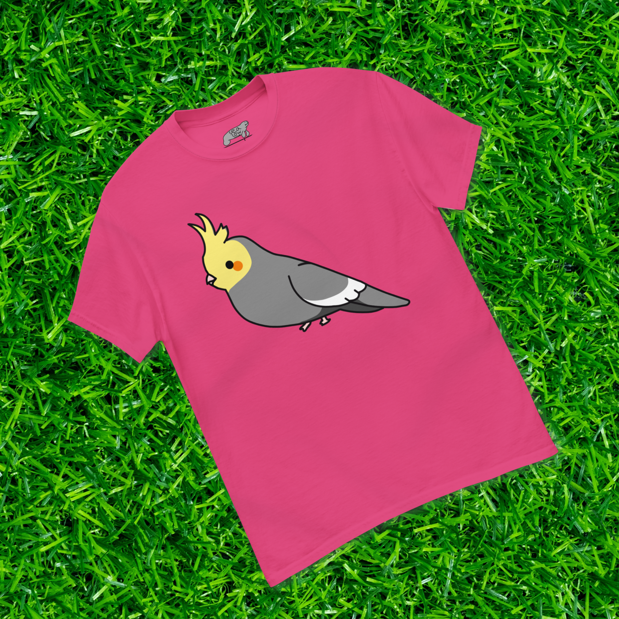 Hand-Drawn Cockatiel T-Shirt | Cute Bird Lover Graphic Tee | Cockatiel Gift | 100% Cotton