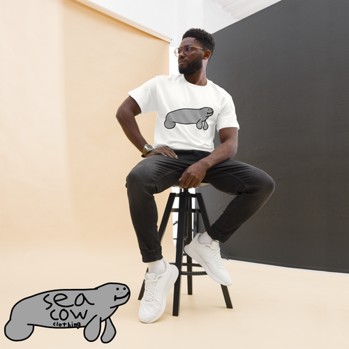 Hand-Drawn Manatee T-Shirt | Funny Sea Cow Graphic Tee | Ocean Animal Shirt | 100% Cotton