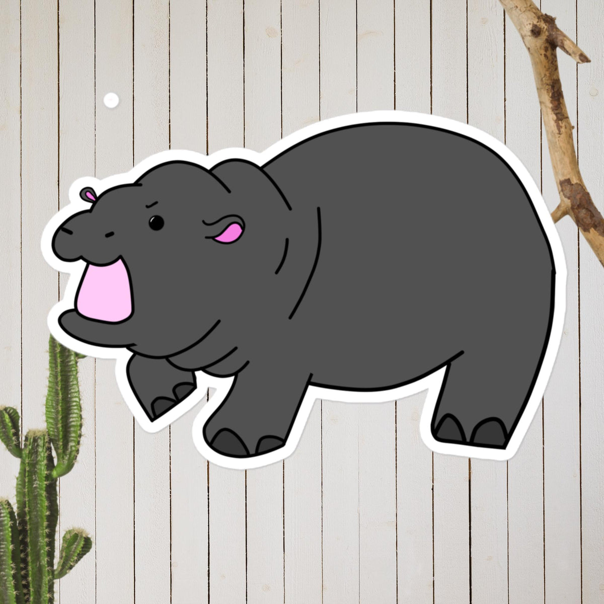 Pygmy Hippo Sticker
