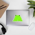 Hand Drawn Frog Sticker, Vinyl Laptop & Water Bottle Decal