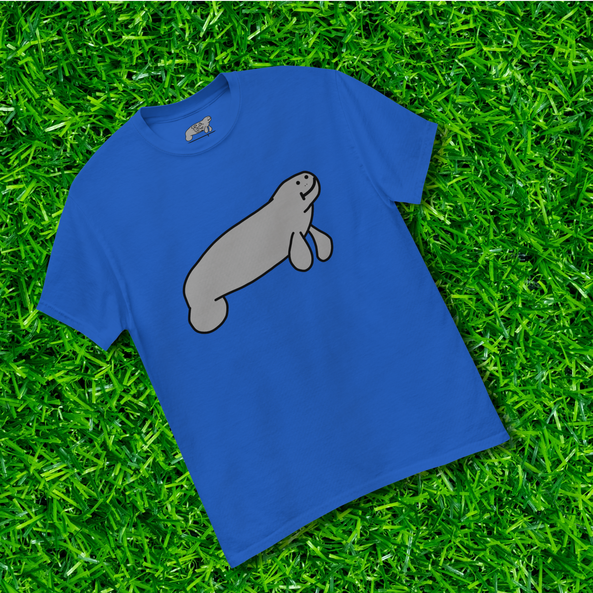 Hand-Drawn Manatee T-Shirt | Funny Sea Cow Graphic Tee | Ocean Animal Shirt | 100% Cotton