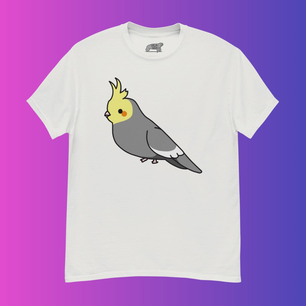 Hand-Drawn Cockatiel T-Shirt | Cute Bird Lover Graphic Tee | Cockatiel Gift | 100% Cotton