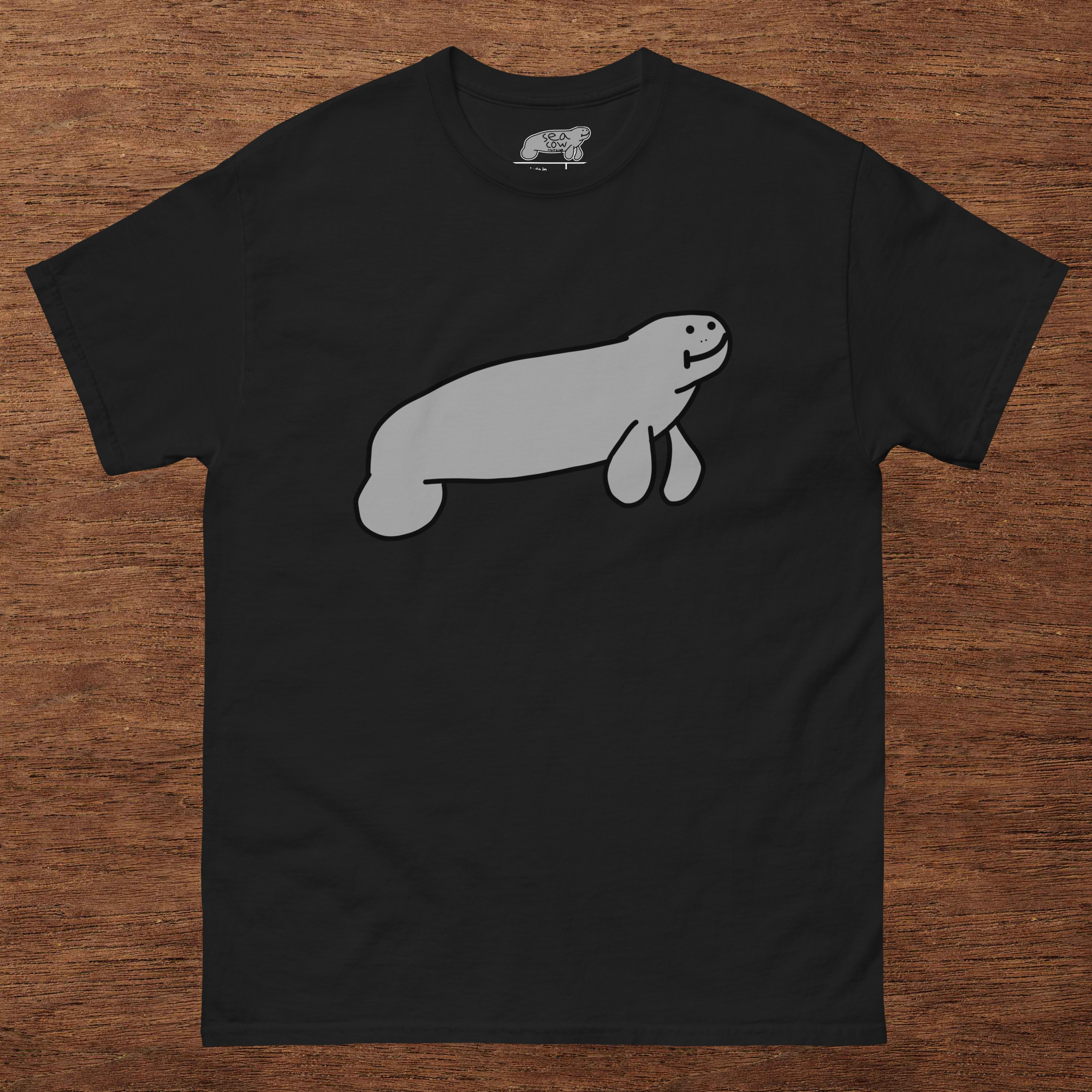 Hand-Drawn Manatee T-Shirt | Funny Sea Cow Graphic Tee | Ocean Animal Shirt | 100% Cotton