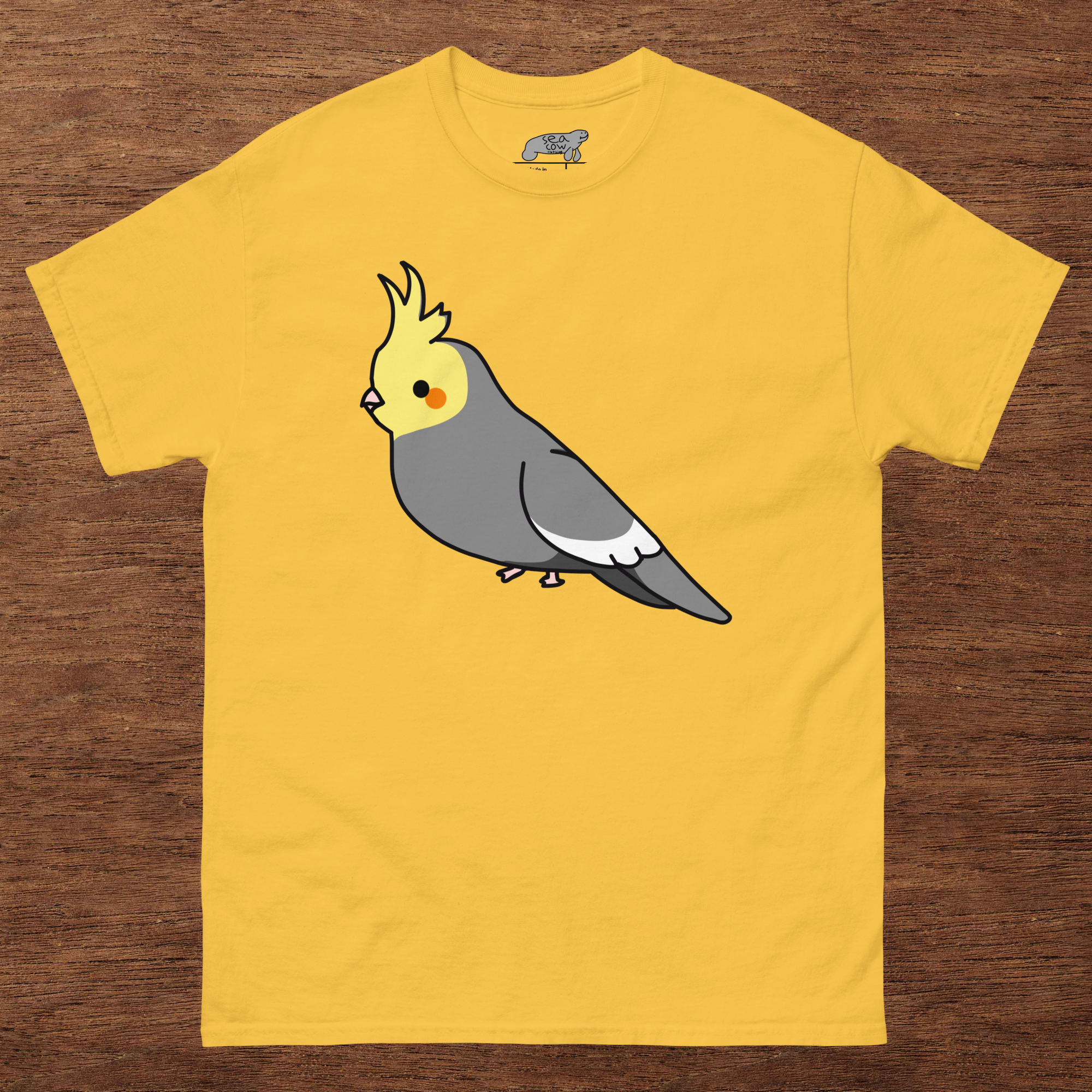 Hand-Drawn Cockatiel T-Shirt | Cute Bird Lover Graphic Tee | Cockatiel Gift | 100% Cotton