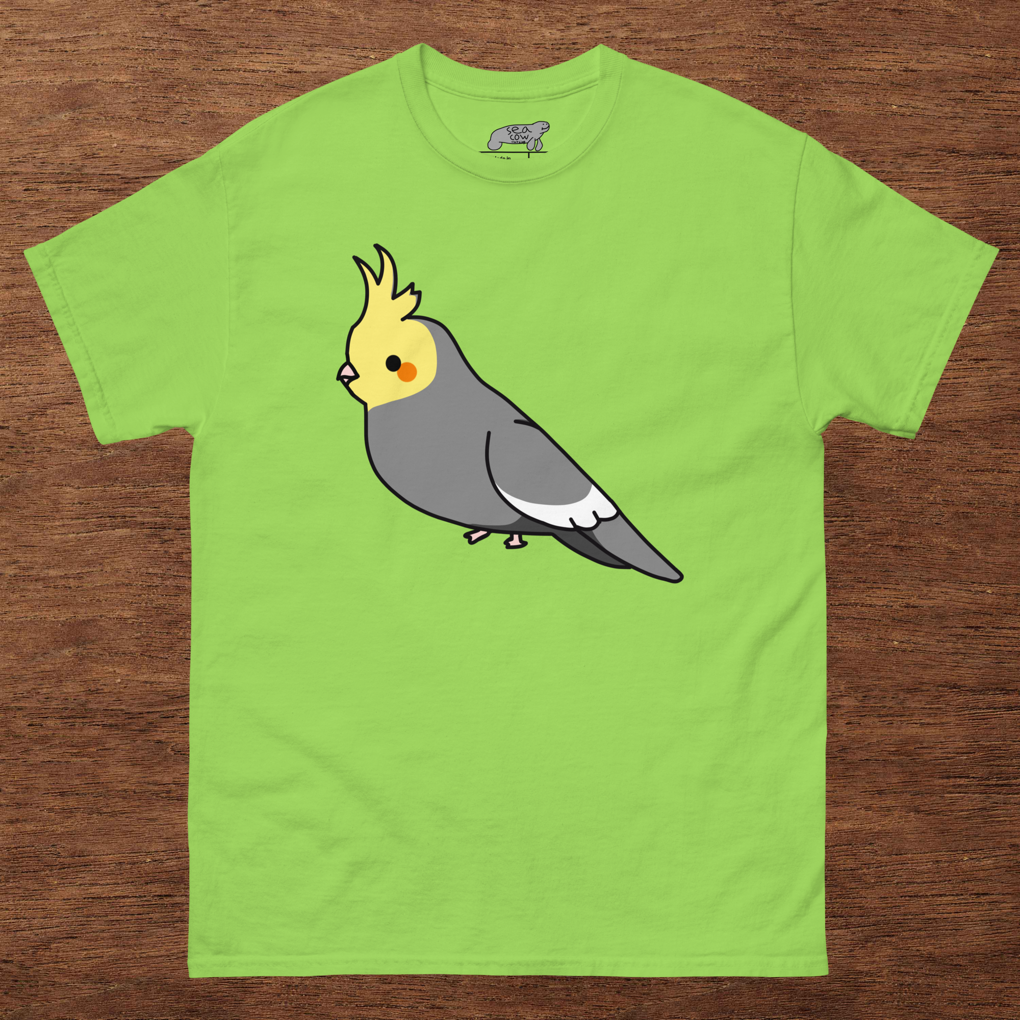 Hand-Drawn Cockatiel T-Shirt | Cute Bird Lover Graphic Tee | Cockatiel Gift | 100% Cotton