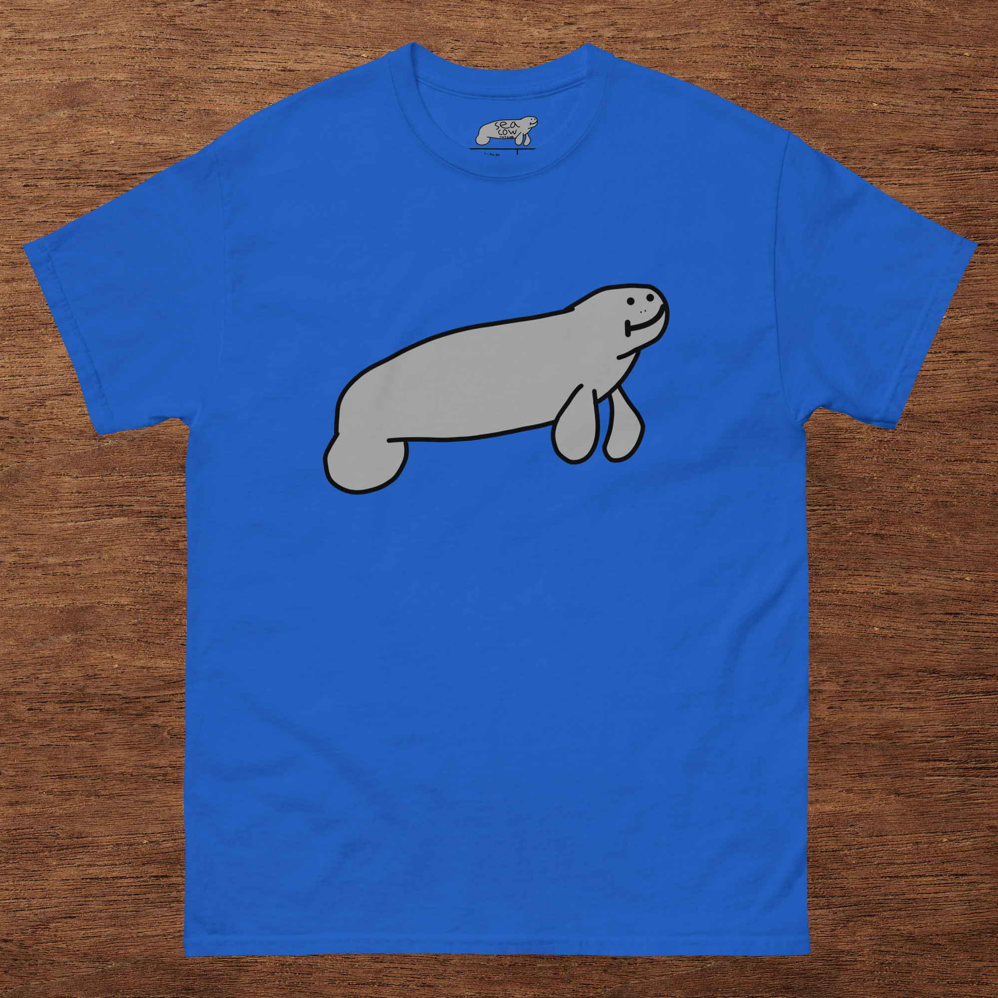 Hand-Drawn Manatee T-Shirt | Funny Sea Cow Graphic Tee | Ocean Animal Shirt | 100% Cotton