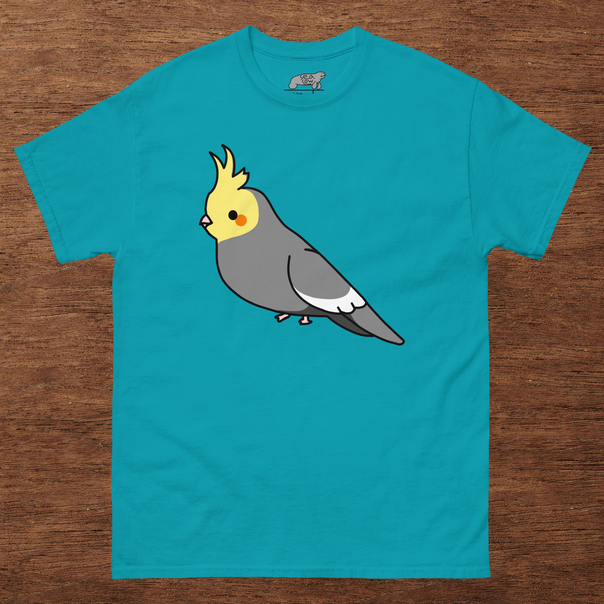 Hand-Drawn Cockatiel T-Shirt | Cute Bird Lover Graphic Tee | Cockatiel Gift | 100% Cotton